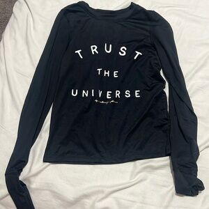 Trust the universe spiritual gangsta shirt! Black XS super light weight!